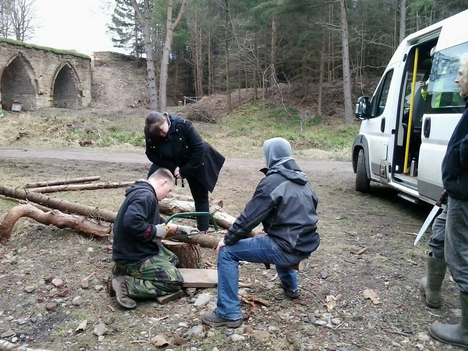 Natural Ability making habitat piles on site