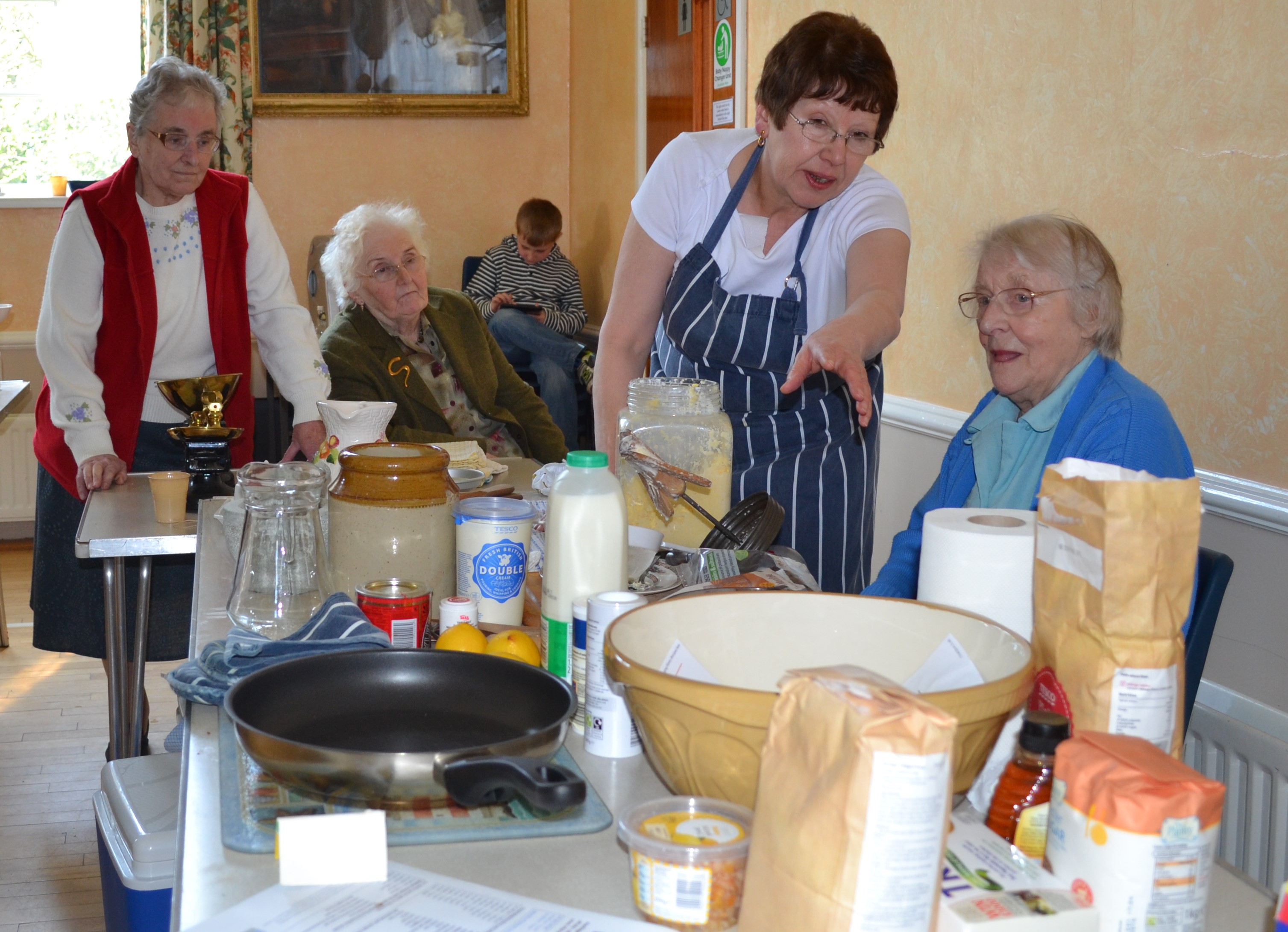 People watching butter demo