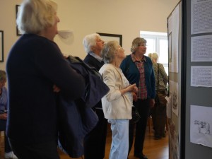 Visitors at the Sinderhope exhibition on the lead carriers on 29th June